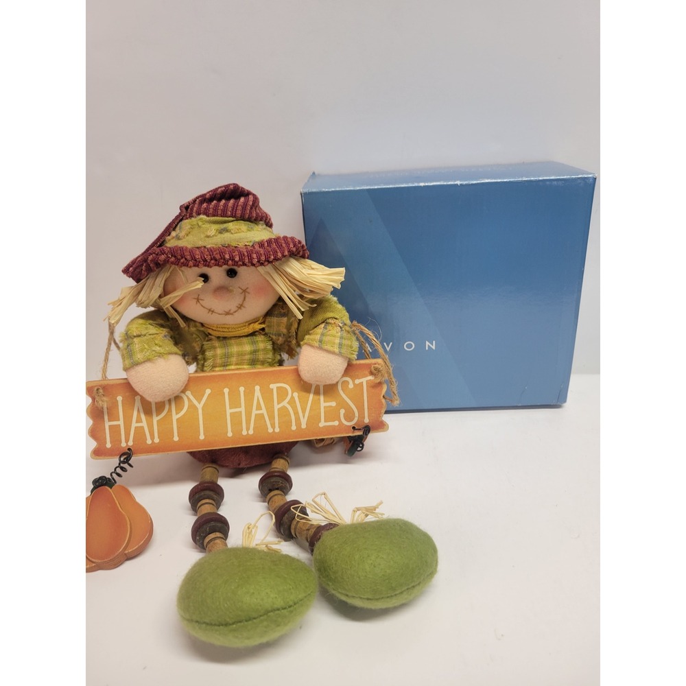 Vtg Avon Happy Harvest‎ Scarecrow Doll Hanging Decoration Fall Autumn Decor